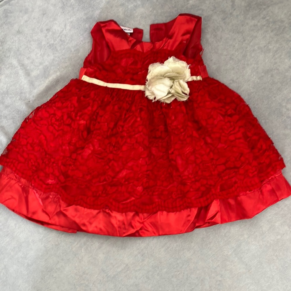 Formal red dress 3-6 months old